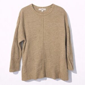 LOFT Petite Neutral Knit Sweater | Soft Wool Blend | Size XLP